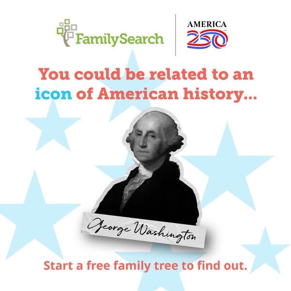 This ad from FamilySearch encourages users to start a free family tree and find out if they are related to an icon of Am