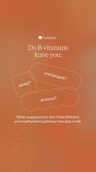 The ad highlights the potential impact of methylation pathways on B vitamin effectiveness, suggesting that if supplement