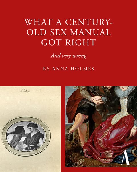 This image ad is for a book called "What a Century-Old Sex Manual Got Right." The ad features the book's t