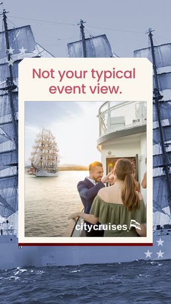 This image ad for City Cruises uses the headline, "Not your typical event view" to promote the company's c