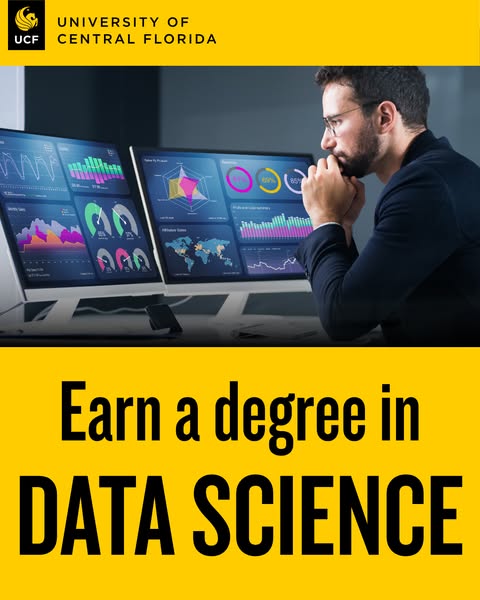 This is an image ad that promotes the Data Science degree at UCF (University of Central Florida).