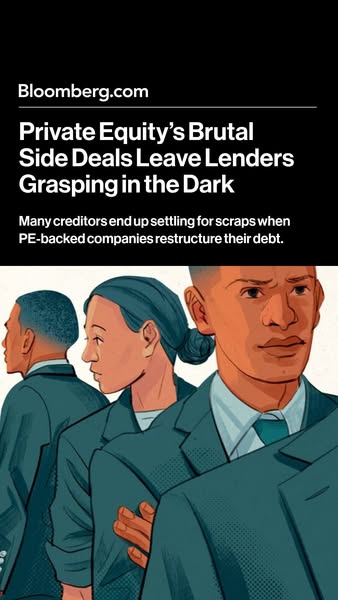 This ad for Bloomberg.com highlights an article detailing the dynamics of private equity side deals that negatively impa