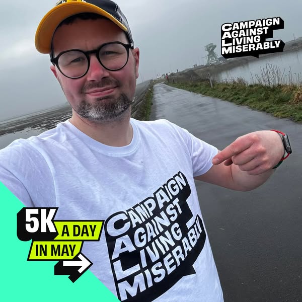 This ad features a man recording himself completing a 5k walk/run to raise awareness and funds for Campaign Against Livi