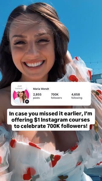 An Instagram influencer is offering her followers a course on how to grow their following.