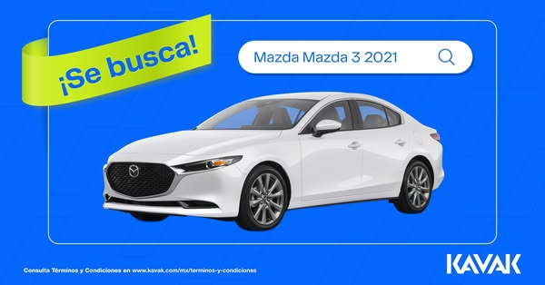 This Kavak image ad promotes the brand as a place where users can search for cars. The ad utilizes a search UI design to