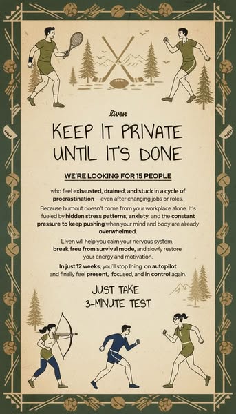 The image ad discusses burnout, and encourages the viewer to take a 3-minute test.