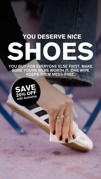 This ad is directed toward those who often put others' needs before their own. It shows how a shoe cleaning product 