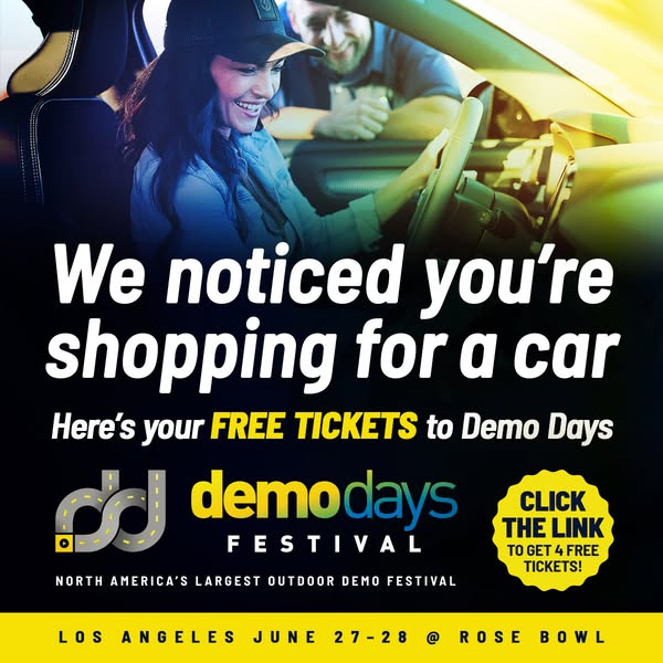 The ad shows a happy woman and man in the front seats of a car. It then calls out the viewer as someone shopping for a c