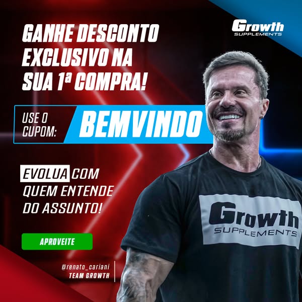 This ad promotes Growth Supplements and offers an exclusive discount on the customer's first purchase with a coupon 