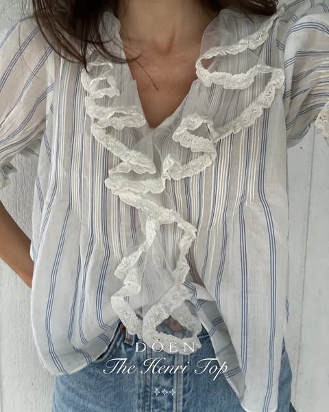 This image ad showcases the Henri Top from the brand DOEN.