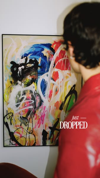 This image ad uses a single image to create awareness and promote a recently dropped piece of artwork. The ad features a