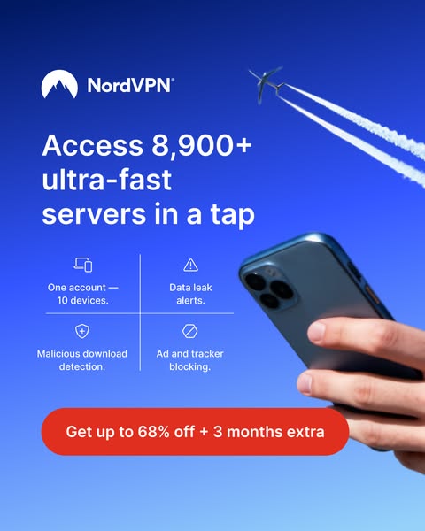 This ad for NordVPN uses a combination of server speed, security features, and promotional offer to encourage users to t