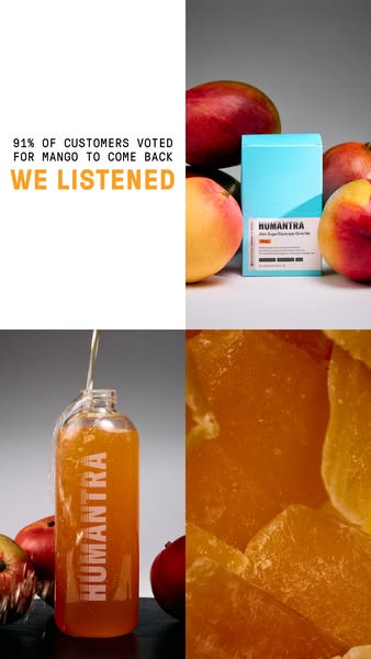 This is a split-screen ad that utilizes customer feedback to announce the return of a popular product flavor.
