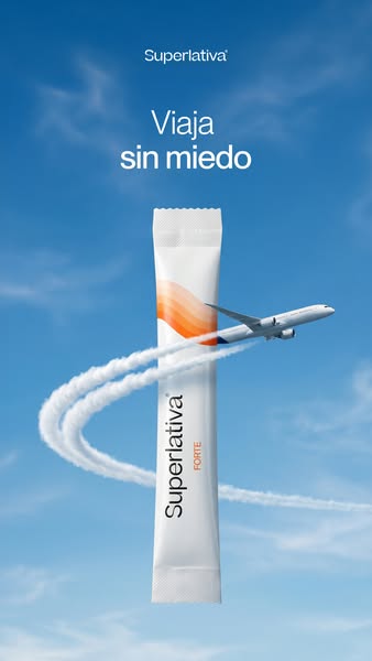 This ad promotes Superlativa Forte as a supplement to take when traveling, positioning it as something that helps you to