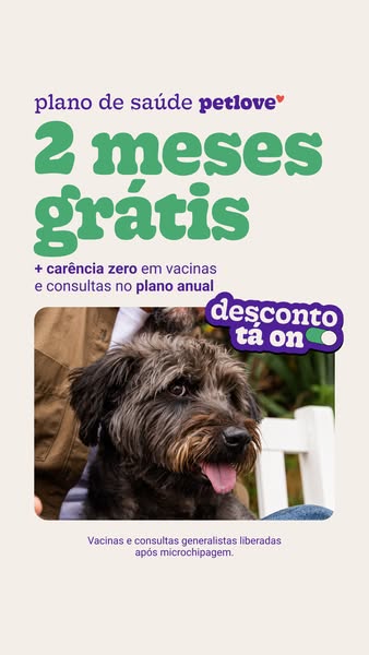 This ad promotes Petlove's pet health plan, offering 2 free months and zero waiting period for vaccinations and cons