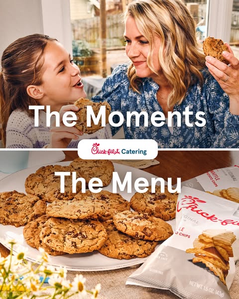 This image ad for Chick-fil-A Catering highlights the significance of special moments made easier by its catering option