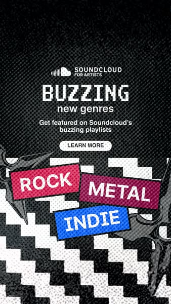 This SoundCloud ad, designed for artists, highlights new genres and aims to get them featured on SoundCloud's buzzin