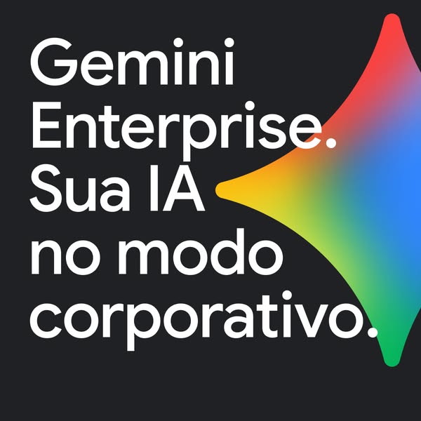 This ad promotes Gemini Enterprise, an AI platform for businesses. The ad features a simple design with white text again