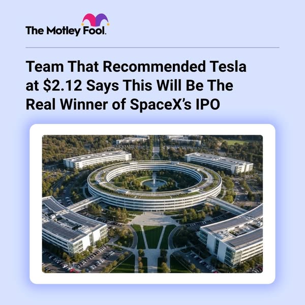 The ad is from The Motley Fool, and it makes the claim that the team that recommended Tesla at $2.12 says that this will