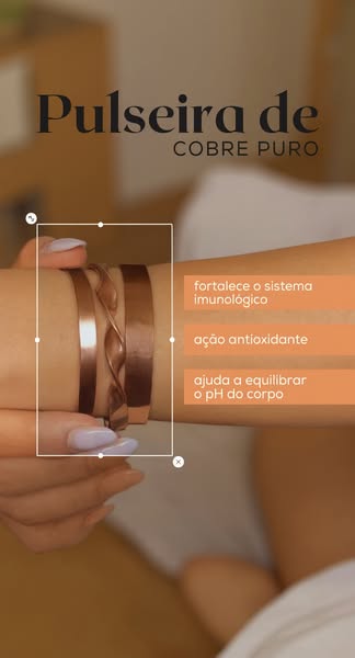 Ad for a copper bracelet, which is promoted for its health benefits.