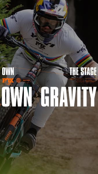 This ad promotes FOX mountain bike forks for mountain bikers. The ad features a mountain biker in full gear, showcasing 