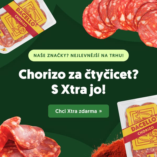 This ad promotes Dacello Chorizo, highlighting its affordability and offering an extra item for free.