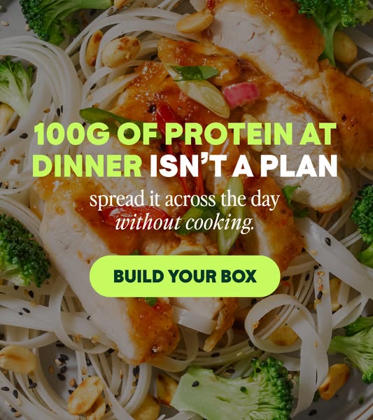 This image ad promotes a brand that provides meals with high protein content. It highlights the benefits of spreading pr