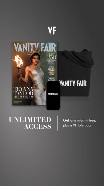 This ad from Vanity Fair entices users with an offer of one month free plus a free tote bag.