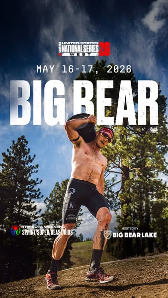 This image ad promotes the Big Bear race event, part of the Spartan United States National Series West, scheduled for Ma