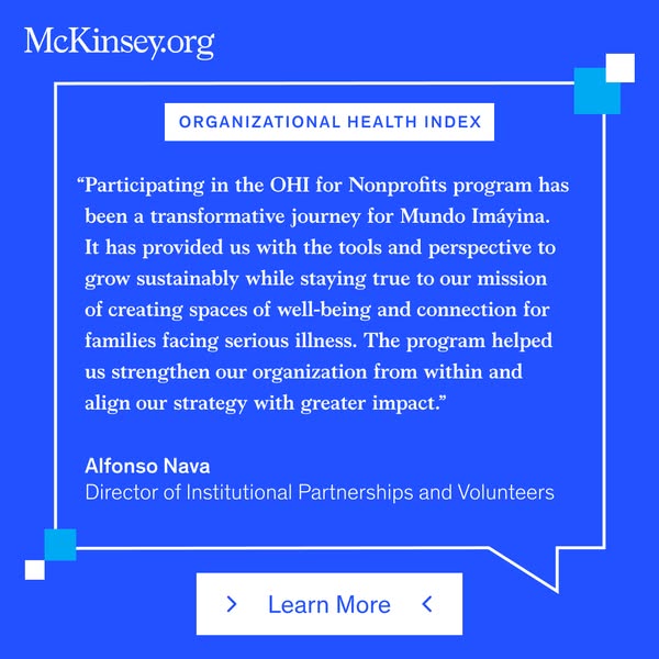 This ad features a testimonial from Alfonso Nava, Director of Institutional Partnerships and Volunteers, about the trans