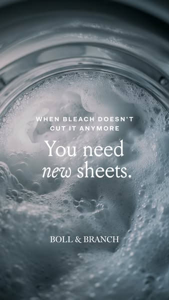 This ad uses a close up of what appears to be a washing machine full of water and soap, and directly mentions that the a