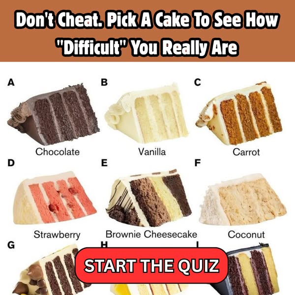 This ad is a quiz that asks the user to pick a cake to see how "difficult" they really are.