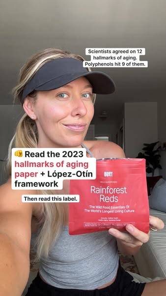 This ad highlights a superfruit supplement product by referencing a scientific paper and highlighting that the ingredien