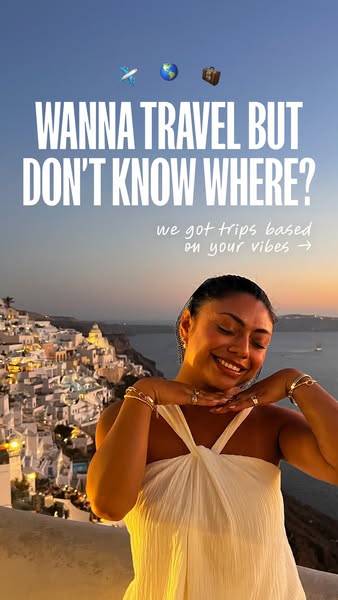 This ad is for a company that plans trips based on a traveler's vibe. The ad features a smiling woman who is enjoyin