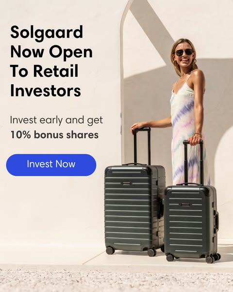 This image ad from Solgaard announces they are now open to retail investors, encouraging people to invest early for a 10