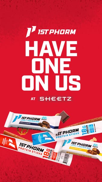 This ad is from 1st Phorm promoting their Level-1 protein bars and protein sticks. The ad promotes that these products a