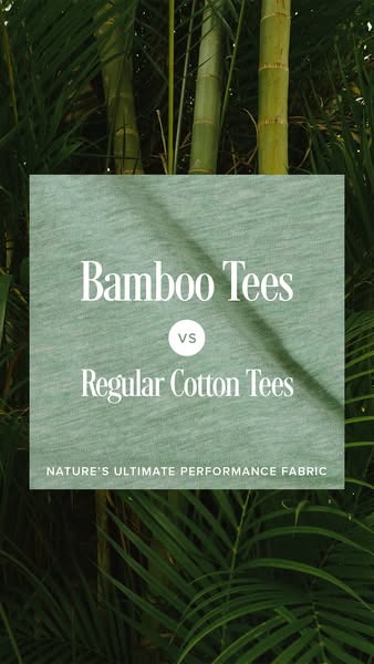 This image ad compares bamboo tees to regular cotton tees by highlighting that bamboo is nature's ultimate performan