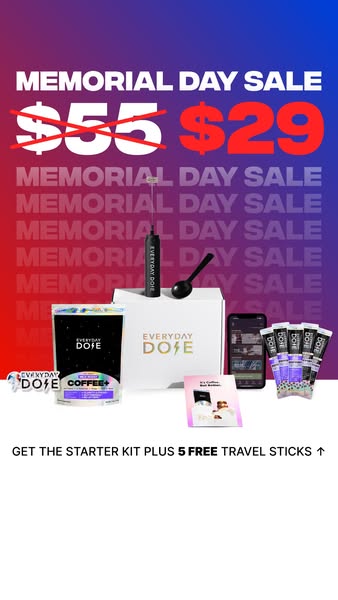 This image ad promotes the Everyday Dose Starter Kit, highlighting a significant discount for a limited time during a Me