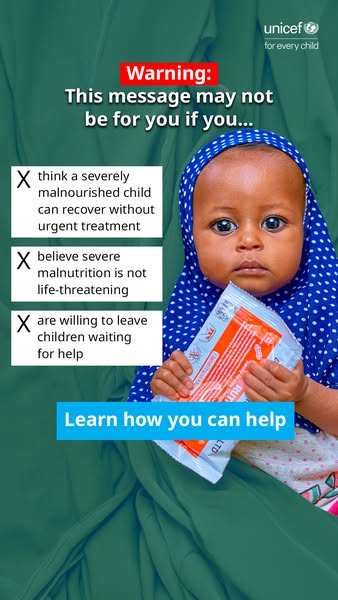 This image ad by UNICEF uses reverse psychology to encourage donations by stating that the message is not for the viewer