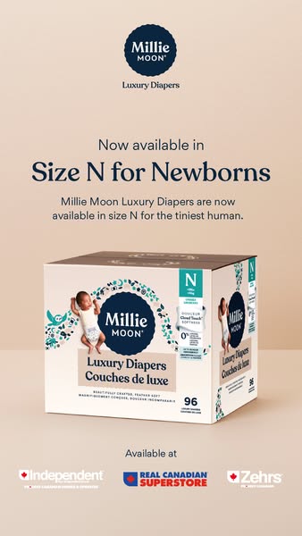 Millie Moon Luxury Diapers ad