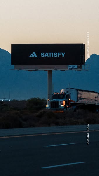 This image is a teaser for an upcoming collaboration between Adidas and Satisfy Running.