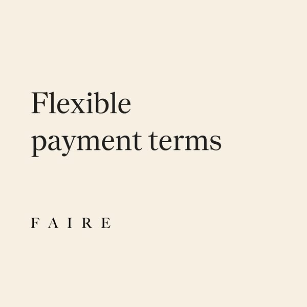 This ad promotes Faire, highlighting their flexible payment terms.
