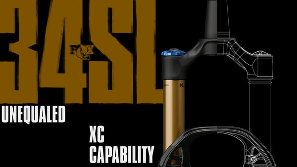 This ad showcases the 34SL mountain bike fork from Fox Factory, highlighting its XC capability and unparalleled performa