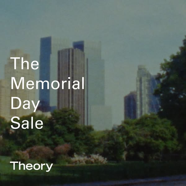 This ad for Theory advertises their Memorial Day sale.