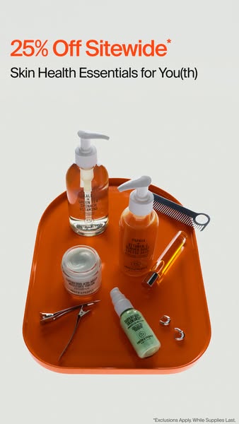 An image ad presenting a sale for a set of skin health essentials.