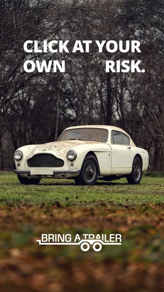 This image ad for Bring a Trailer uses a vintage car and a cautionary headline to pique the viewer's curiosity and e