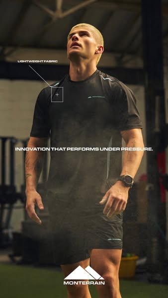 This ad highlights the Monterrain brand and the innovation behind their clothing line. The ad showcases their lightweigh
