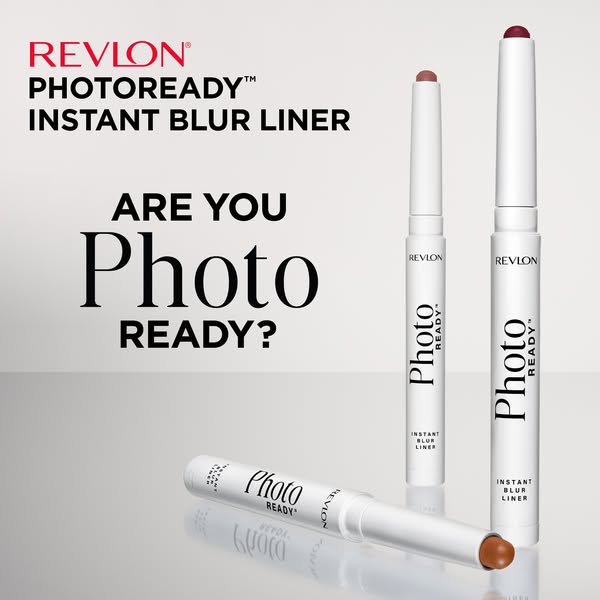 This ad features Revlon's PhotoReady Instant Blur Liner. The ad asks, 'Are you Photo Ready?' and displays th
