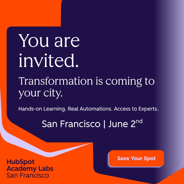This ad is promoting the HubSpot Academy Labs event in San Francisco on June 2nd. It is inviting viewers to join HubSpot