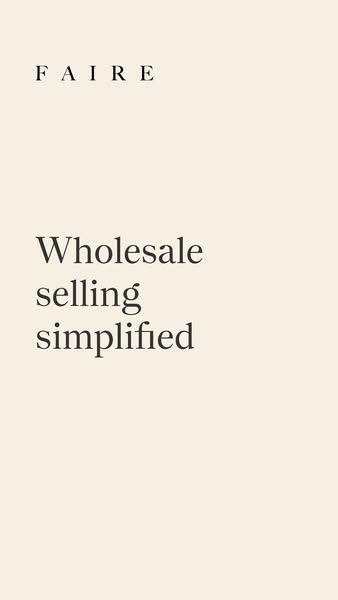This minimalist ad for Faire focuses on the brand name and value proposition: simplifying the wholesale selling process.